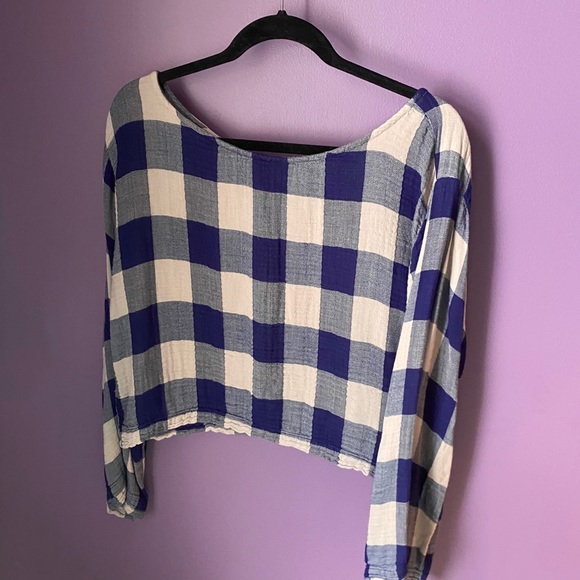 Checkered flowy top - Picture 2 of 3